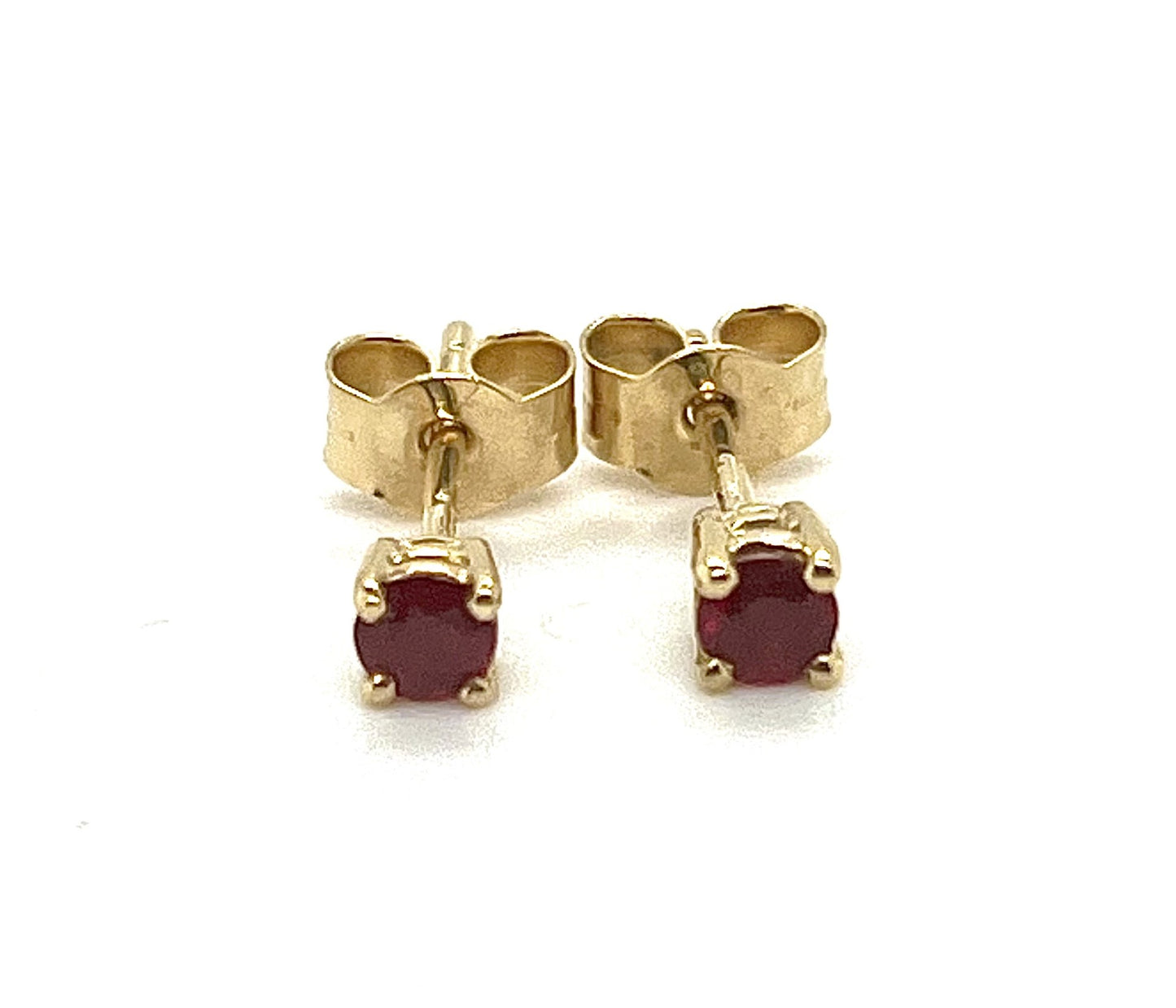Yellow Gold 0.25ct Ruby Stud Earrings