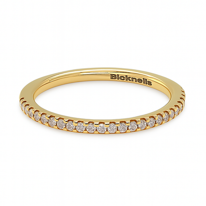 18k Yellow Gold 0.25ct Round Brilliant Eternity Ring