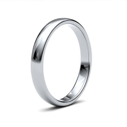 18K White Gold Premium Court 2.5mm Band