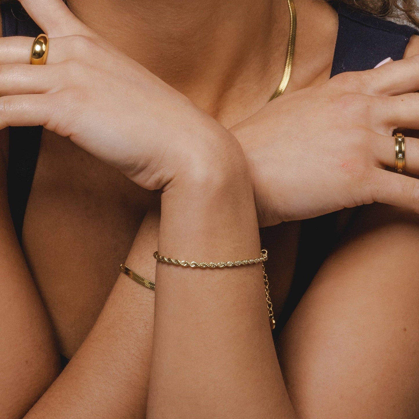D. Louise - Rope Bracelet: Gold