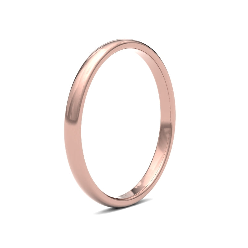 18K Rose Gold Premium Court 2mm Band