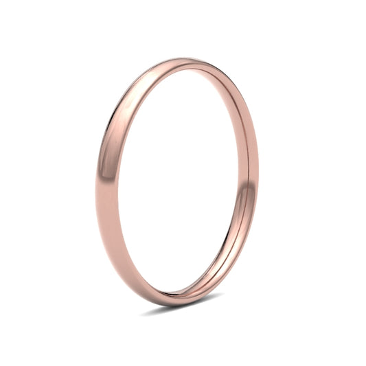 18K Rose Gold Traditional Court 2mm Band