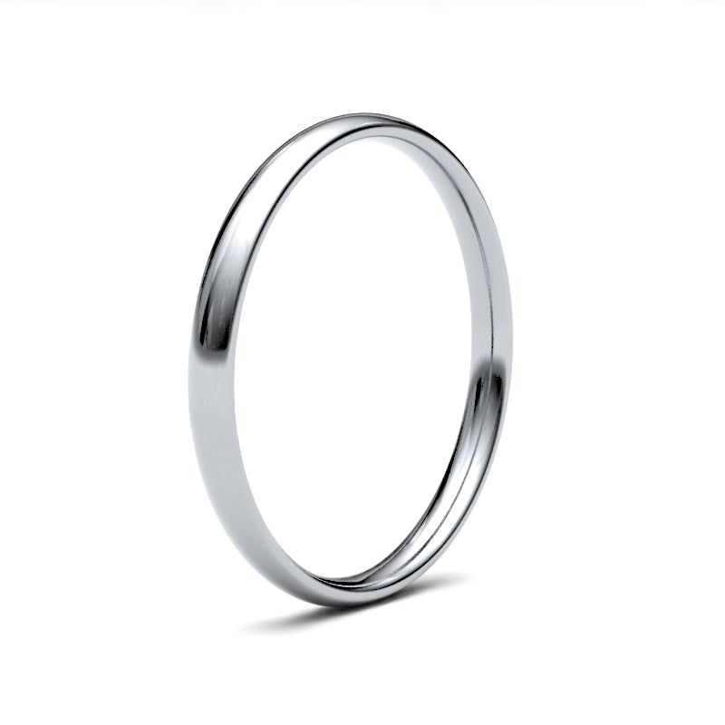 Platinum Traditional Court 2mm Band