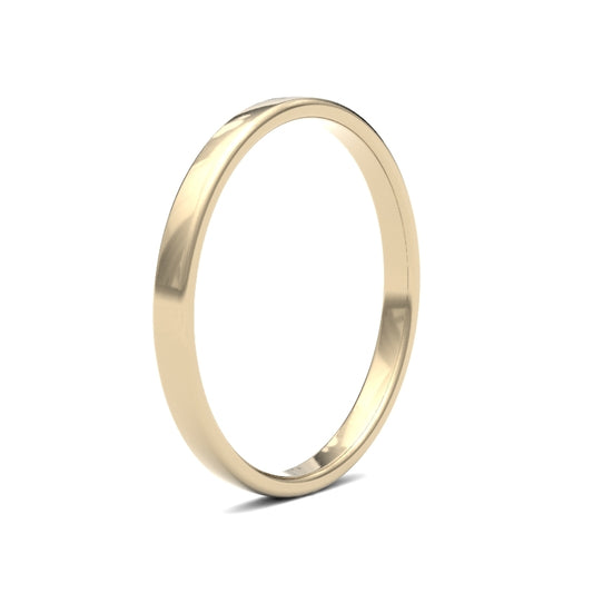 9K Yellow Gold Soft Court 2mm Band