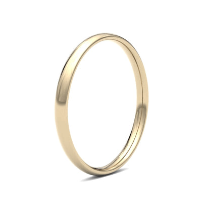 9K Yellow Gold Traditional Court 2mm Band