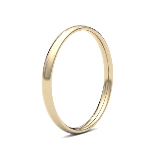 9K Yellow Gold Traditional Court 2mm Band