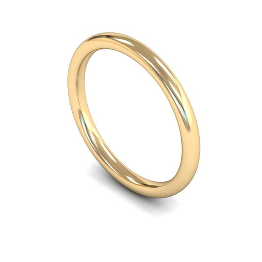 18k Yellow Gold 2mm Size L
