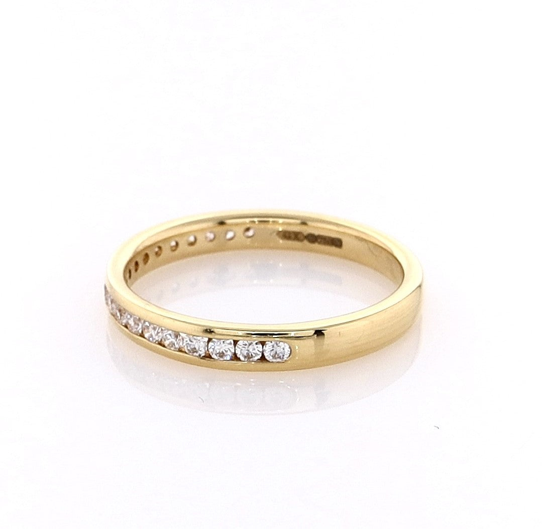18k Yellow Gold 0.33ct Round Brilliant Channel Set Eternity Ring