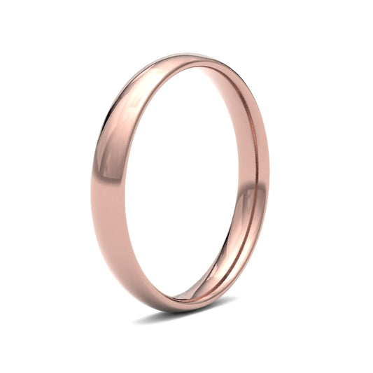 18K Rose Gold Traditional Court 3mm Band