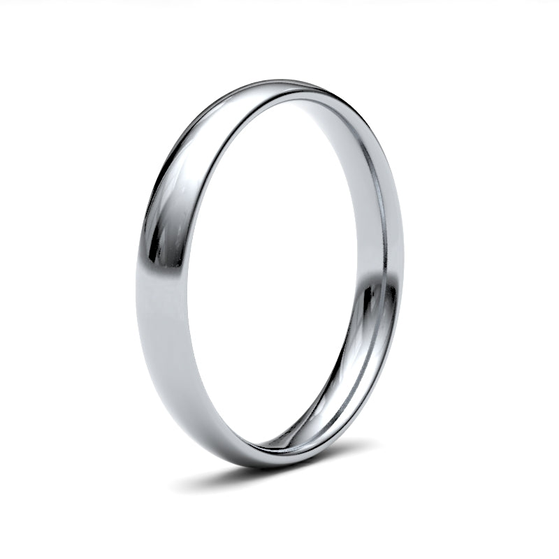 Platinum Traditional Court 3mm Band