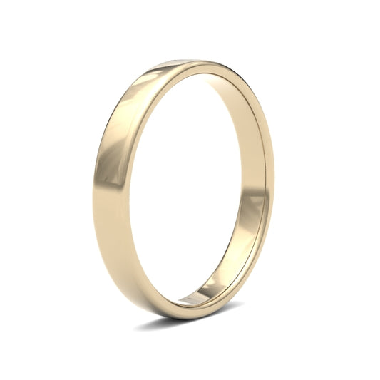 9K Yellow Gold Soft Court 3mm Band