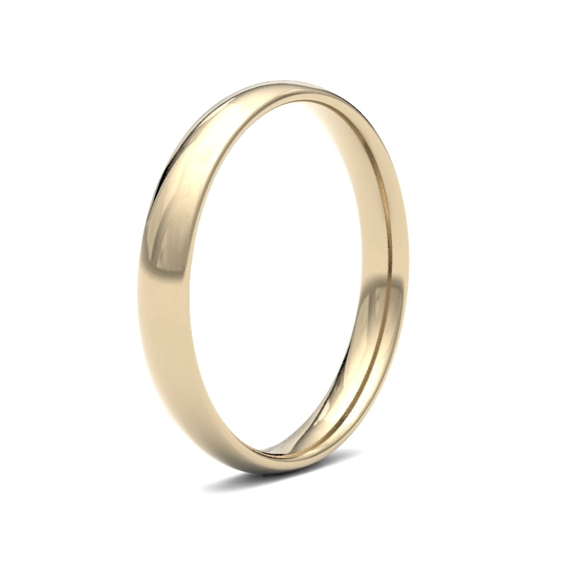 9K Yellow Gold Traditional Court 3mm Band