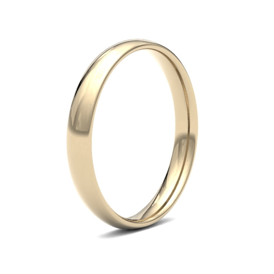 9K Yellow Gold Traditional Court 3mm Band