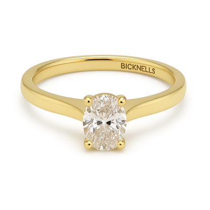 18k Yellow Gold 1.20ct Oval Cut Engagement Ring