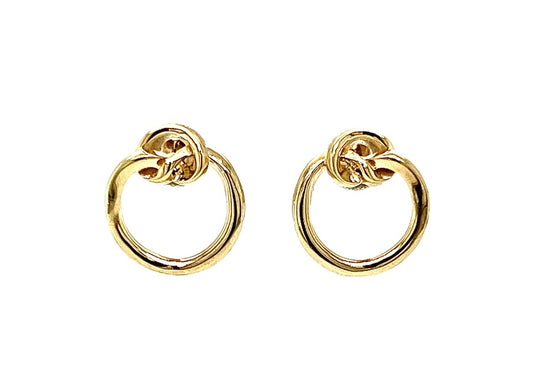 18k Yellow Gold Love Knot Earrings