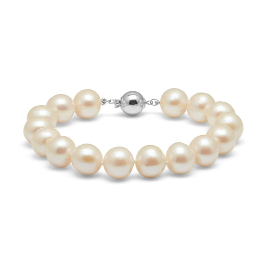 9k White Gold Cultured Freshwater Pearl Bracelet
