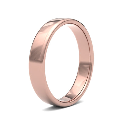18K Rose Gold Soft Court 4mm Band