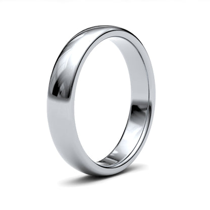 18K White Gold Premium Court 4mm Band