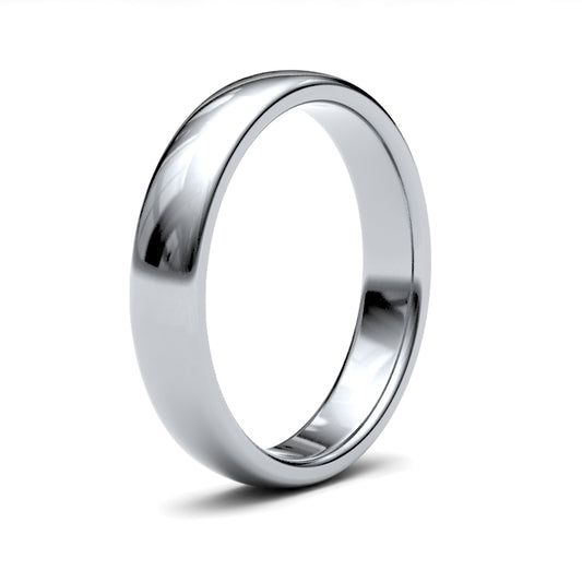 18K White Gold Premium Court 4mm Band