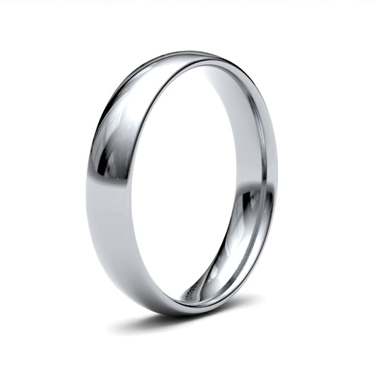 9K White Gold Traditional Court 4mm Band