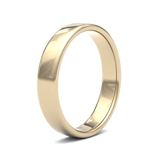 9K Yellow Gold Soft Court 4mm Band
