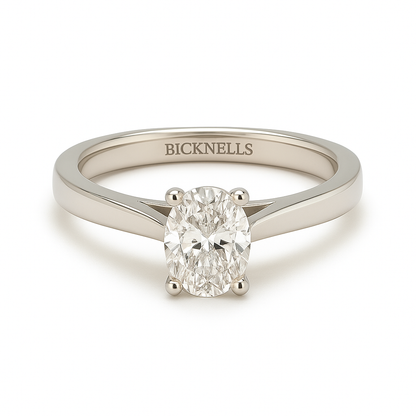 Platinum 1.01ct Oval Cut Engagement Ring