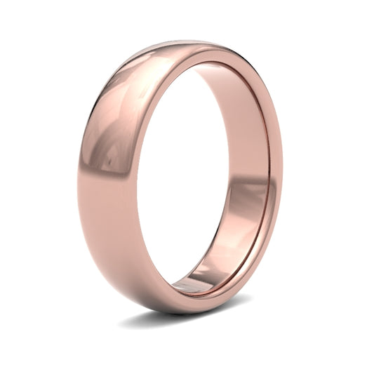 18K Rose Gold Premium Court 5mm Band