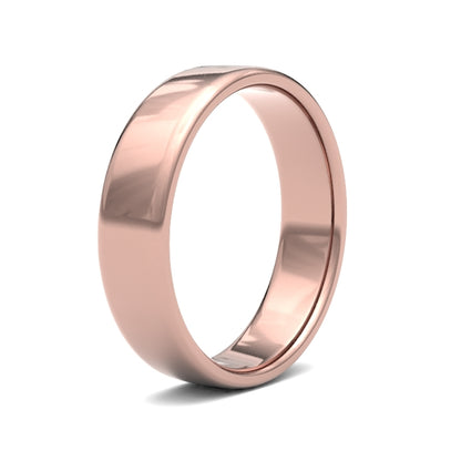 18K Rose Gold Soft Court 5mm Band