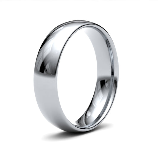 9K White Gold Traditional Court 5mm Band