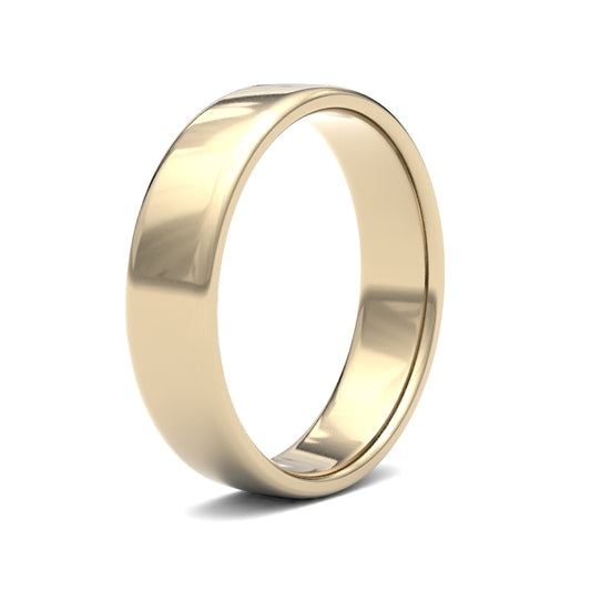 9K Yellow Gold Soft Court 5mm Band