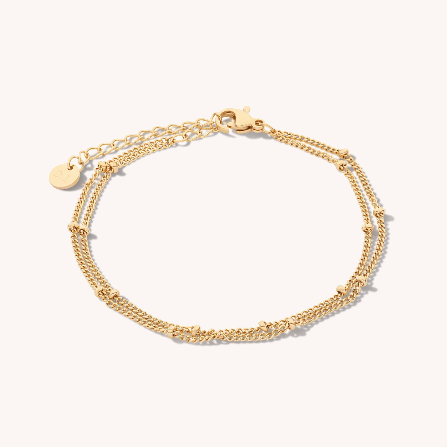 D. Louise - Double Beaded Bracelet: Gold