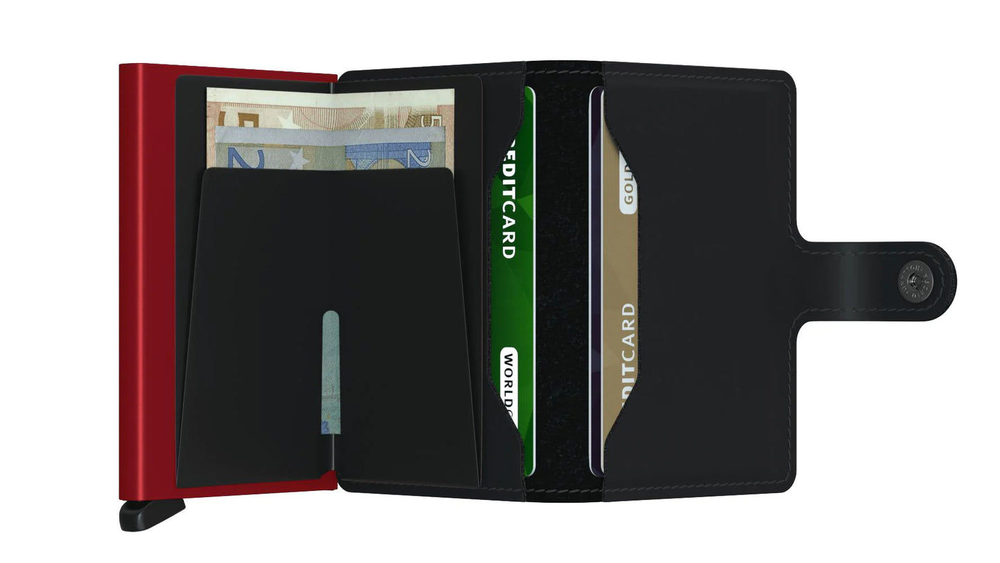 Secrid Wallet - Matte Black & Red