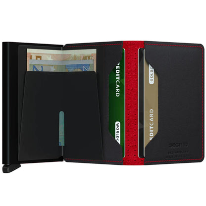 Secrid Wallet - Perforated Black & Red
