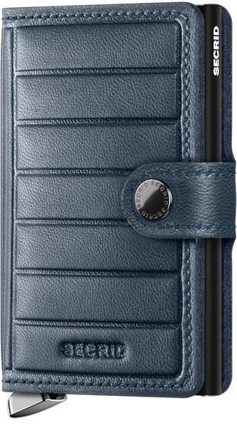 Secrid Wallet Premium - Teal Leather Embossed Lines