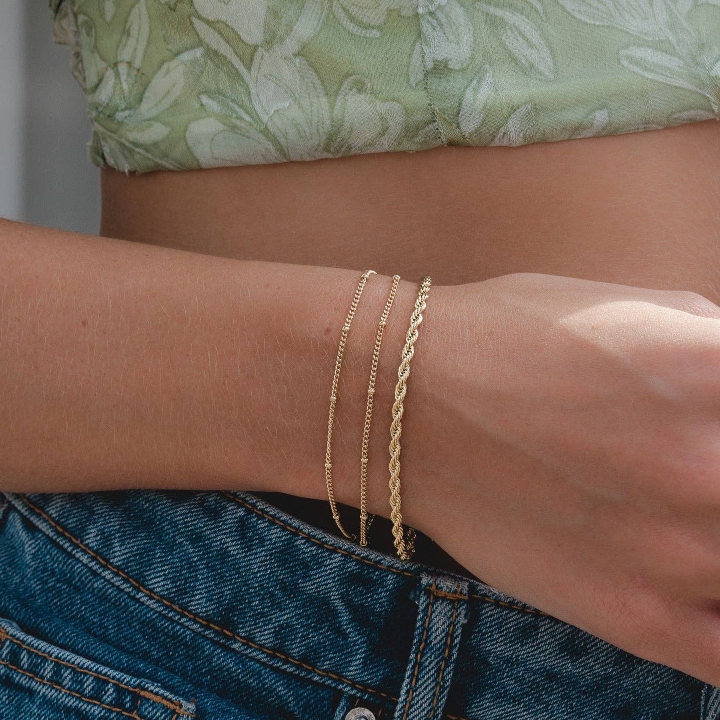 D. Louise - Rope Bracelet: Gold
