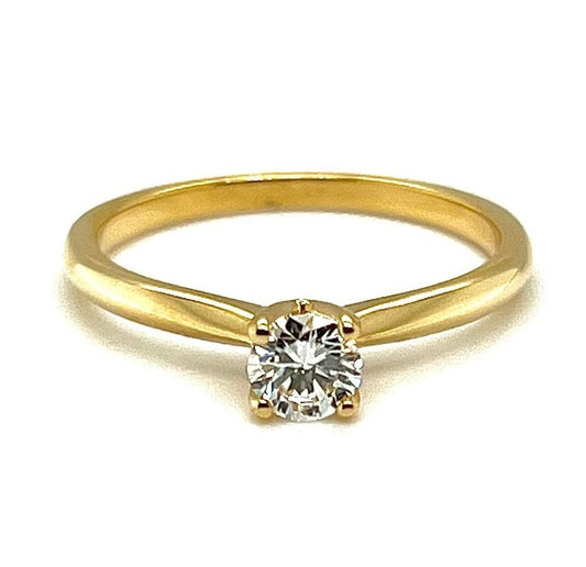 18k Yellow Gold 0.31ct Round Brilliant Lab Grown Diamond Ring