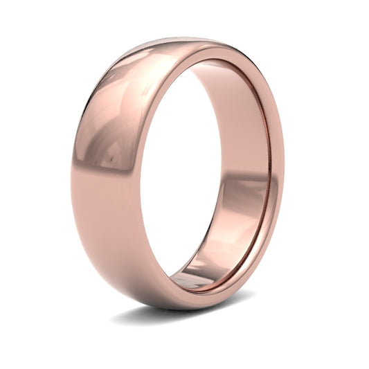 18K Rose Gold Premium Court 6mm Band