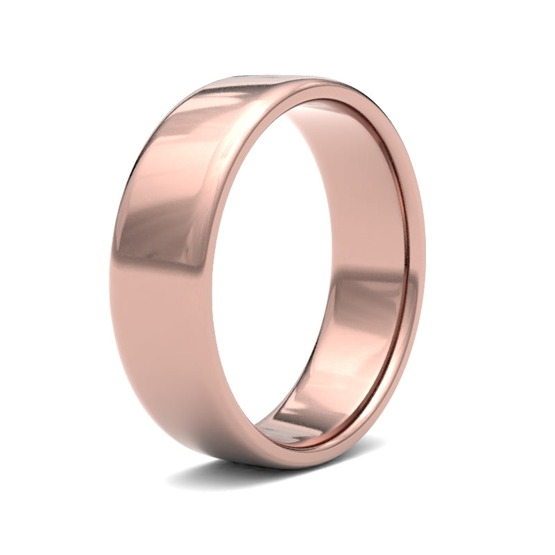 18K Rose Gold Soft Court 6mm Band
