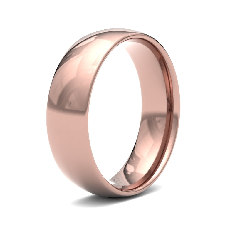 18K Rose Gold Traditional Court 6mm Band