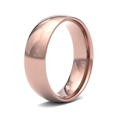 18K Rose Gold Traditional Court 6mm Band
