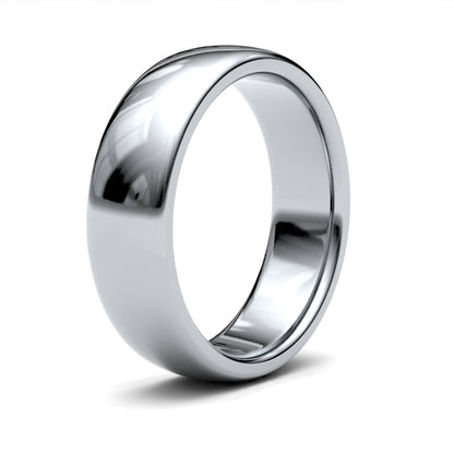 18K White Gold Premium Court 6mm Band