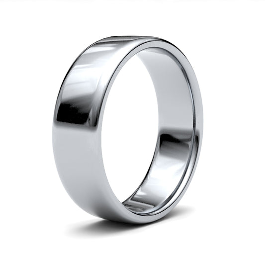 9K White Gold Soft Court 6mm Band