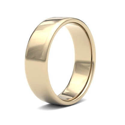 9K Yellow Gold Soft Court 6mm Band