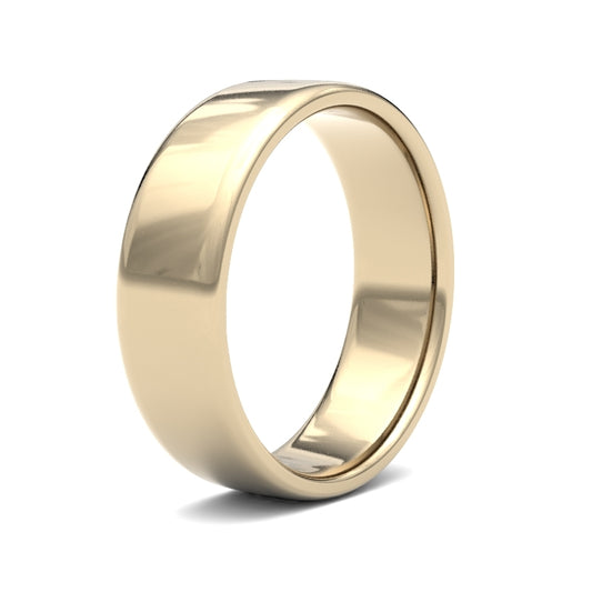 9K Yellow Gold Soft Court 6mm Band