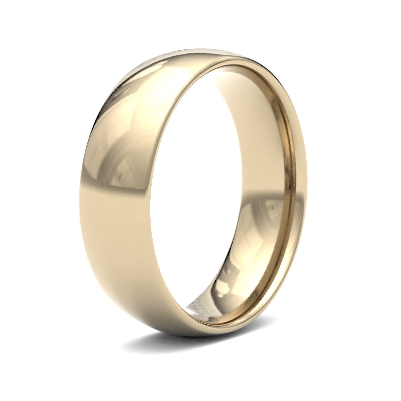 9K Yellow Gold Traditional Court 6mm Band