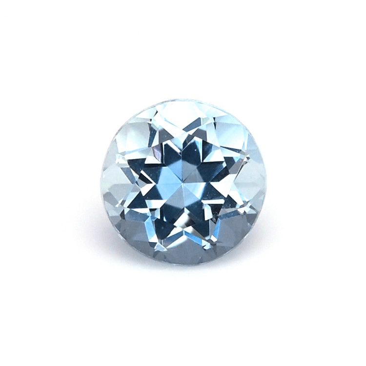 0.51ct Round Natural Aquamarine (Colour Blue, Clarity Eye Clean, Cut Faceted)