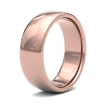 18K Rose Gold Premium Court 7mm Band