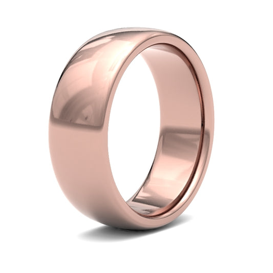 18K Rose Gold Premium Court 7mm Band