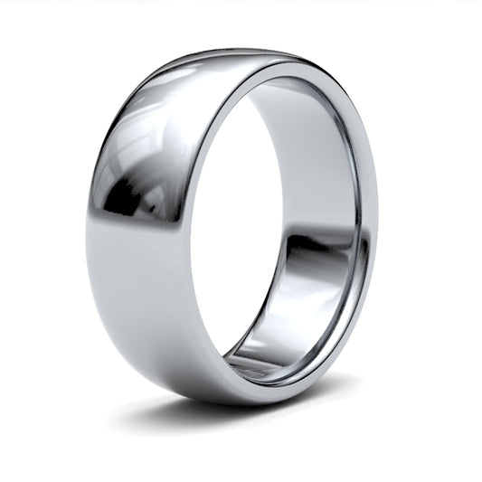 18K White Gold Premium Court 7mm Band