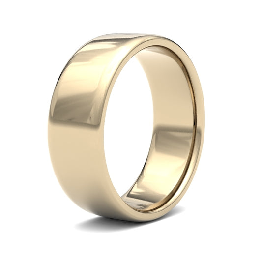 9K Yellow Gold Soft Court 7mm Band
